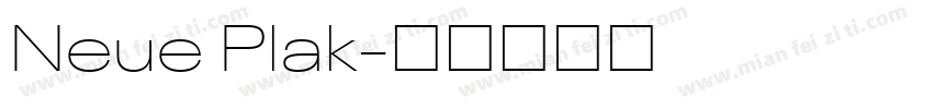 Neue Plak字体转换